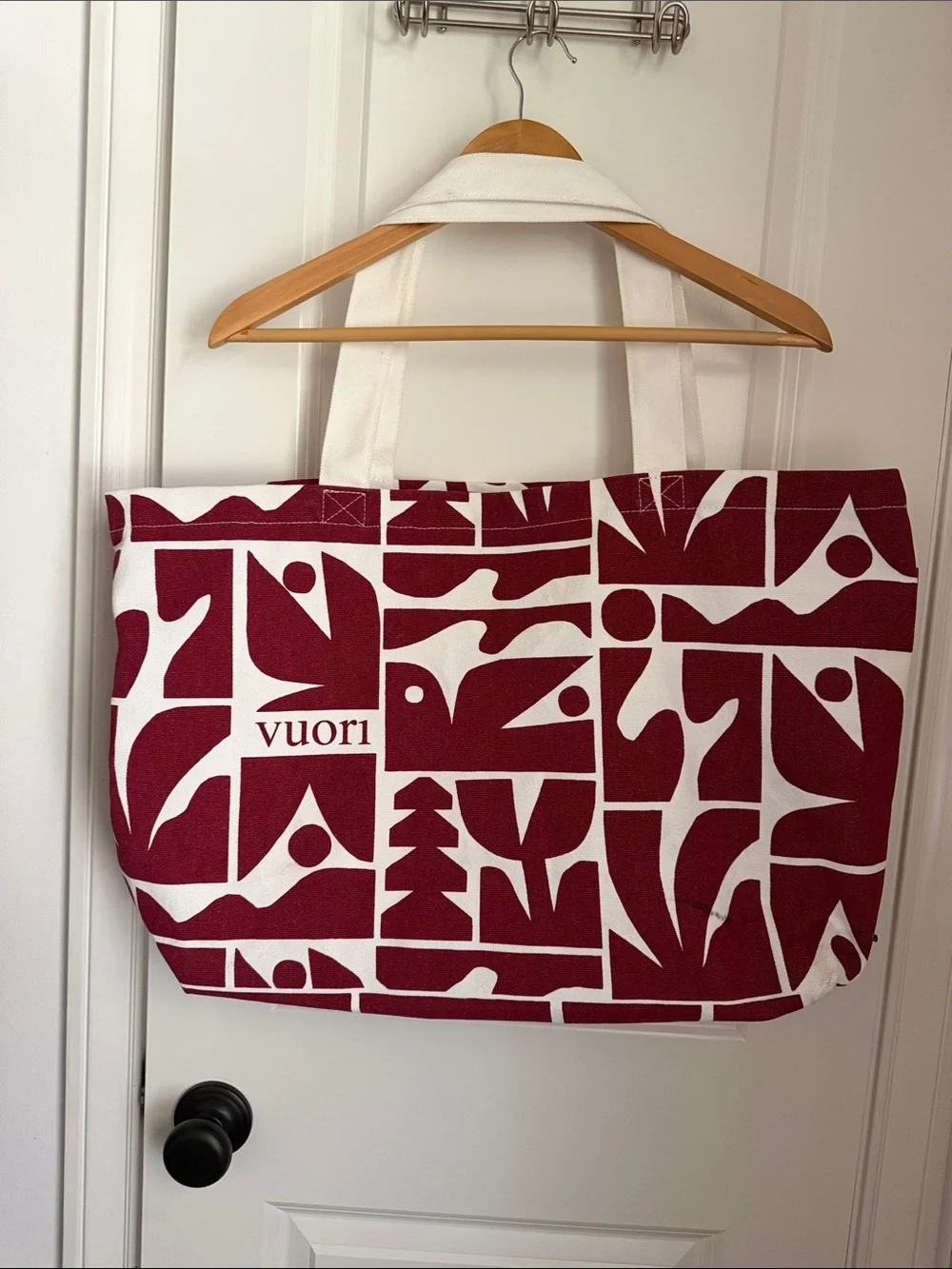 VUORI Limited Edition Holiday 2025 Srawberry Canvas Tote Bag